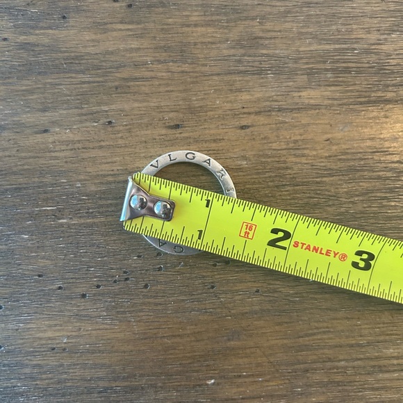 BVLGARI Logo Sterling Silver Pendant / Key Ring - Picture 7 of 8